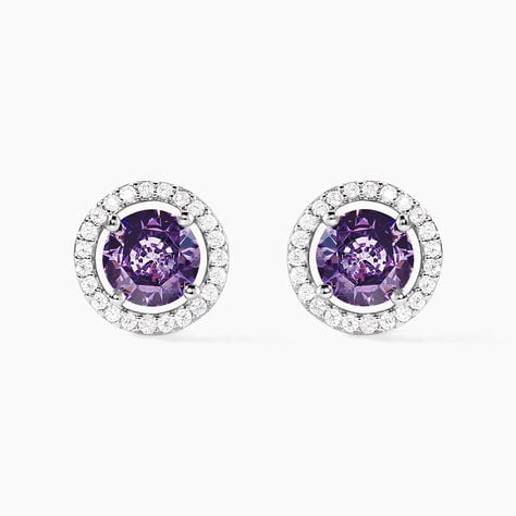 Boucles D'oreilles Puces Rio Argent Blanc Oxyde - Boucles d'oreilles fantaisie Femme | Histoire d’Or