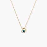 Collier Eliana Argent Dor&eacute; A L'Or 750/1000 Topaze Oxyde De Zirconium - Bijoux avec pierres Femme | Histoire d&rsquo;Or