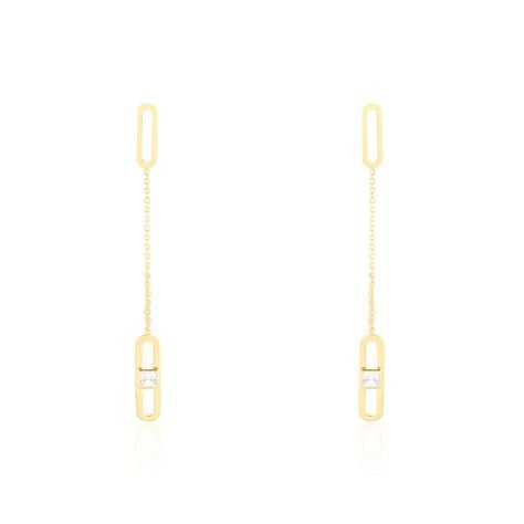 Boucles D'oreilles Pendantes Minimalist Chic Or Jaune Oxyde - Boucles d'oreilles pendantes Femme | Histoire d’Or