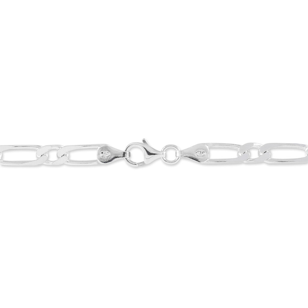 Bracelet Anilo Maille Alternee 1/1 Argent Blanc - Bracelets chaîne Homme | Histoire d’Or