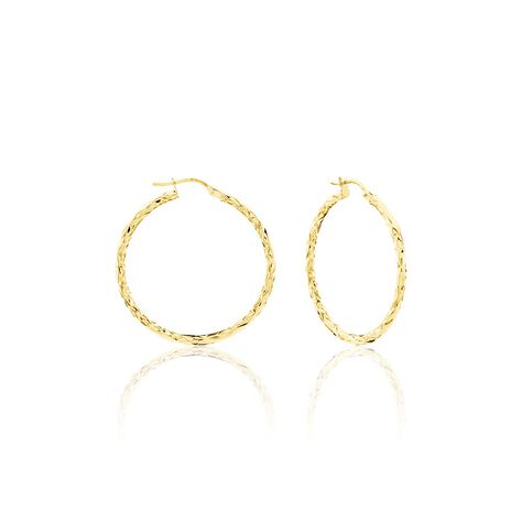 Créoles Cayla Or Jaune - Boucles d'oreilles créoles Femme | Histoire d’Or