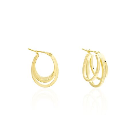 Créoles Clarette Plaqué Or Jaune - Boucles d'oreilles créoles Femme | Histoire d’Or
