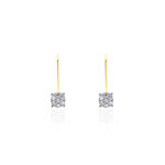 Boucles D'oreilles Pendantes Or Jaune Jonelle Diamants - Boucles d'oreilles pendantes Femme | Histoire d&rsquo;Or