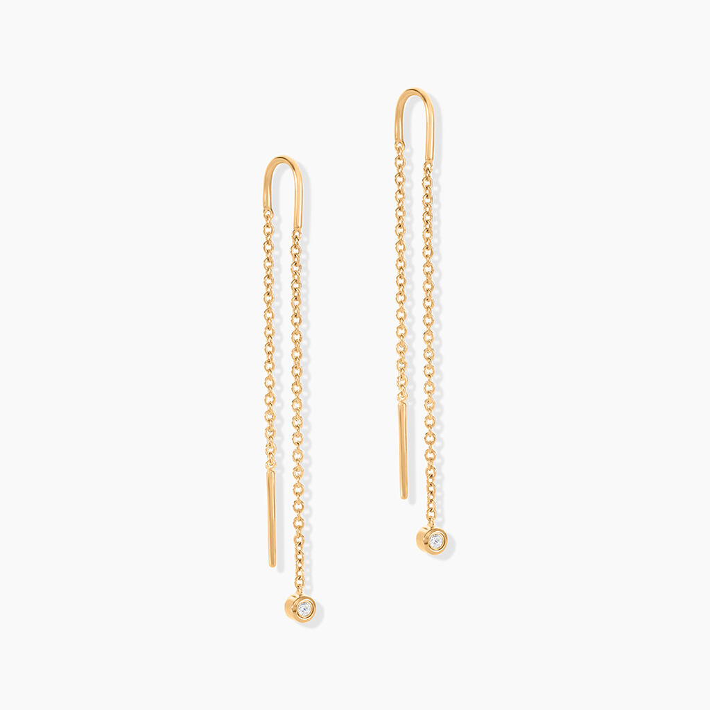 Bijoux D'oreilles Samiha Plaqué Or Jaune Oxyde De Zirconium - Nouveautés Femme | Histoire d’Or