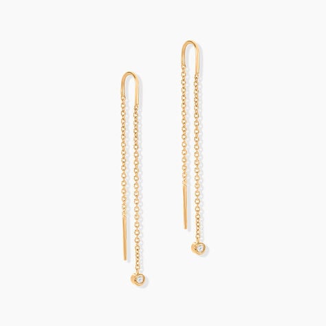 Bijoux D'oreilles Samiha Plaqué Or Jaune Oxyde De Zirconium - Nouveautés Femme | Histoire d’Or
