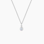 Collier Court Argent Blanc Tania Oxyde De Zirconium - Ras de cou Femme | Histoire d&rsquo;Or