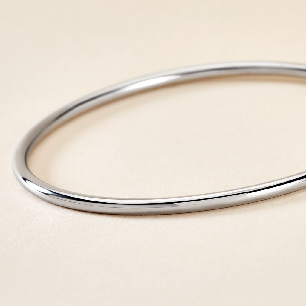 Bracelet Jonc Tabata Argent Blanc - Bracelets joncs Femme | Histoire d’Or