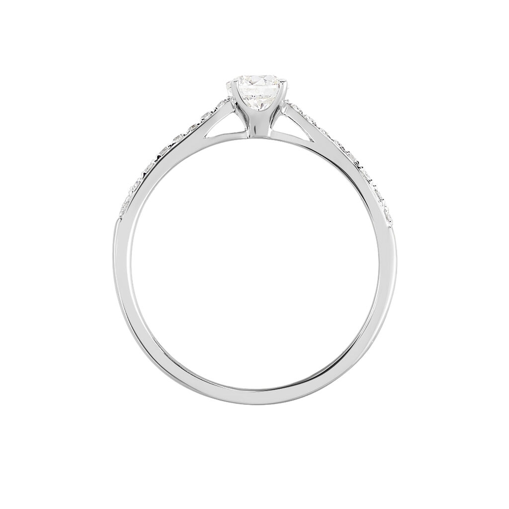 Bague Solitaire Hemera Or Blanc Diamant - Bagues solitaires Femme | Histoire d&rsquo;Or