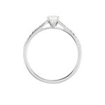 Bague Solitaire Hemera Or Blanc Diamant - Bagues solitaires Femme | Histoire d&rsquo;Or