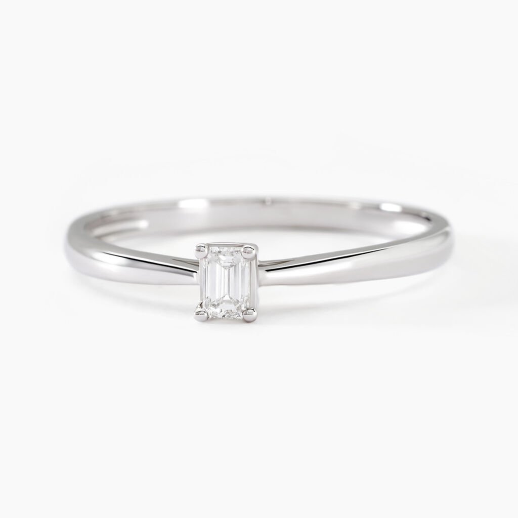 Bague Les Inseparables Or Blanc Diamant - Bagues solitaires Femme | Histoire d&rsquo;Or