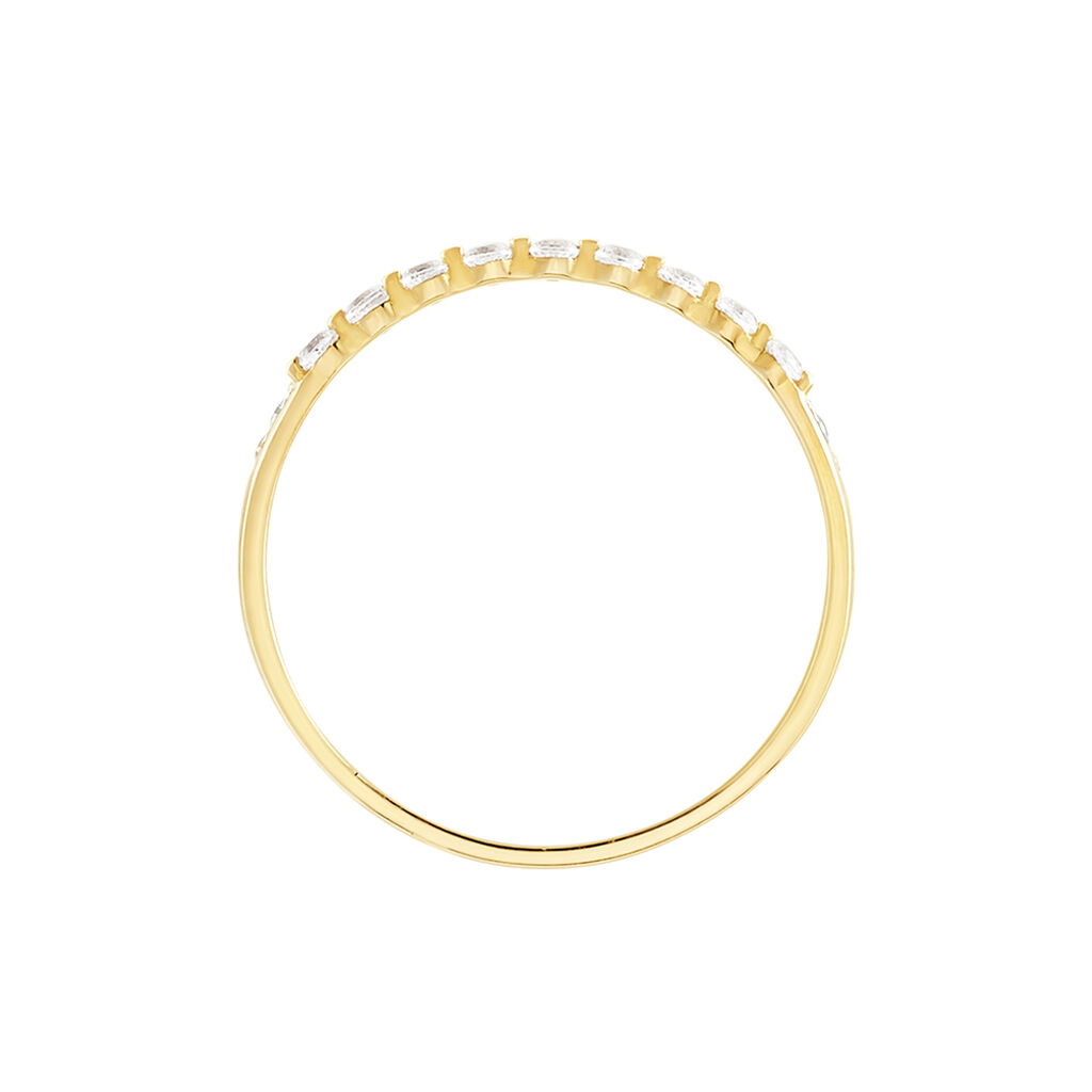 Bague Or Jaune Eclat D'etoile Oxyde De Zirconium - Bagues avec pierre Femme | Histoire d&rsquo;Or