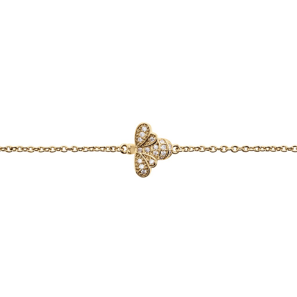 Bracelet Abelha Plaqué Or Jaune Oxyde De Zirconium - Bracelets Femme | Histoire d’Or