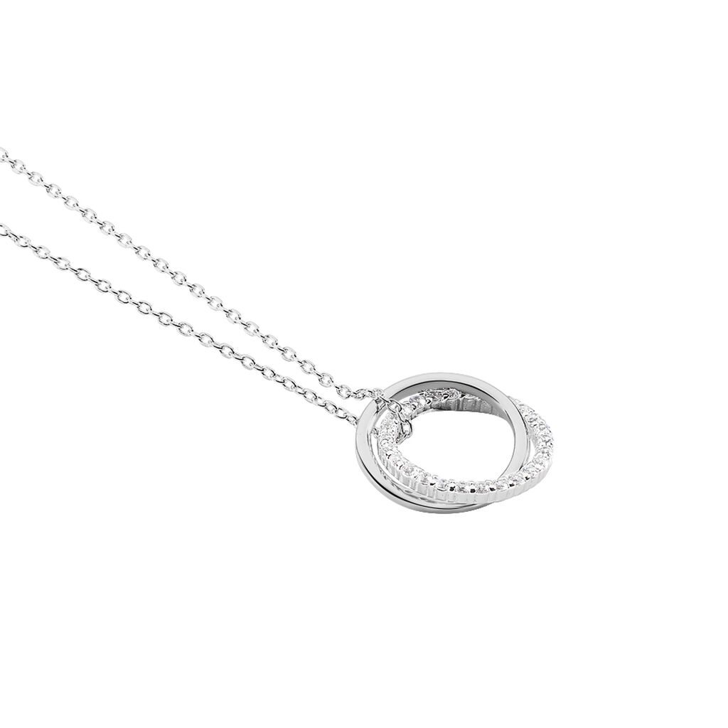 Collier Argent Blanc Circus Oxyde De Zirconium Maille - Colliers fantaisie Femme | Histoire d’Or