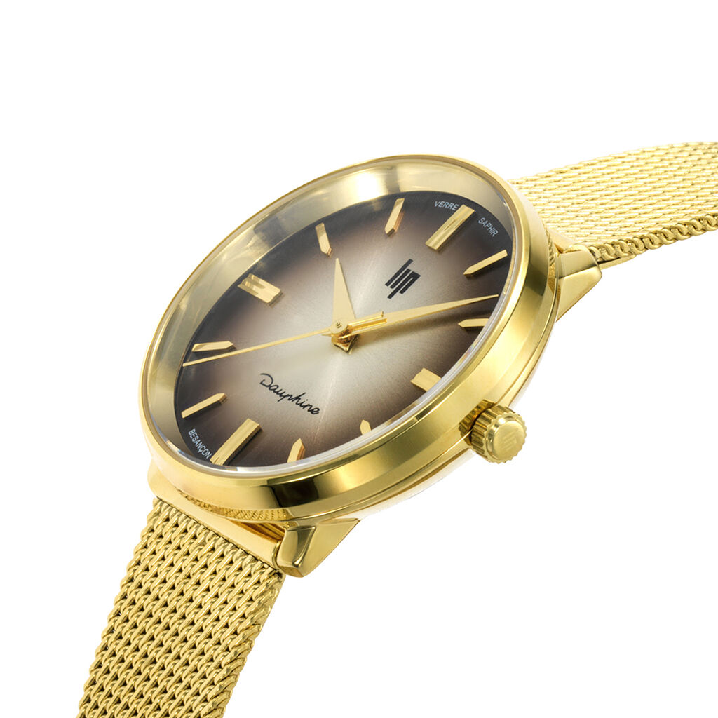 Montre Lip Dauphine Marron - Montres Femme | Histoire d’Or