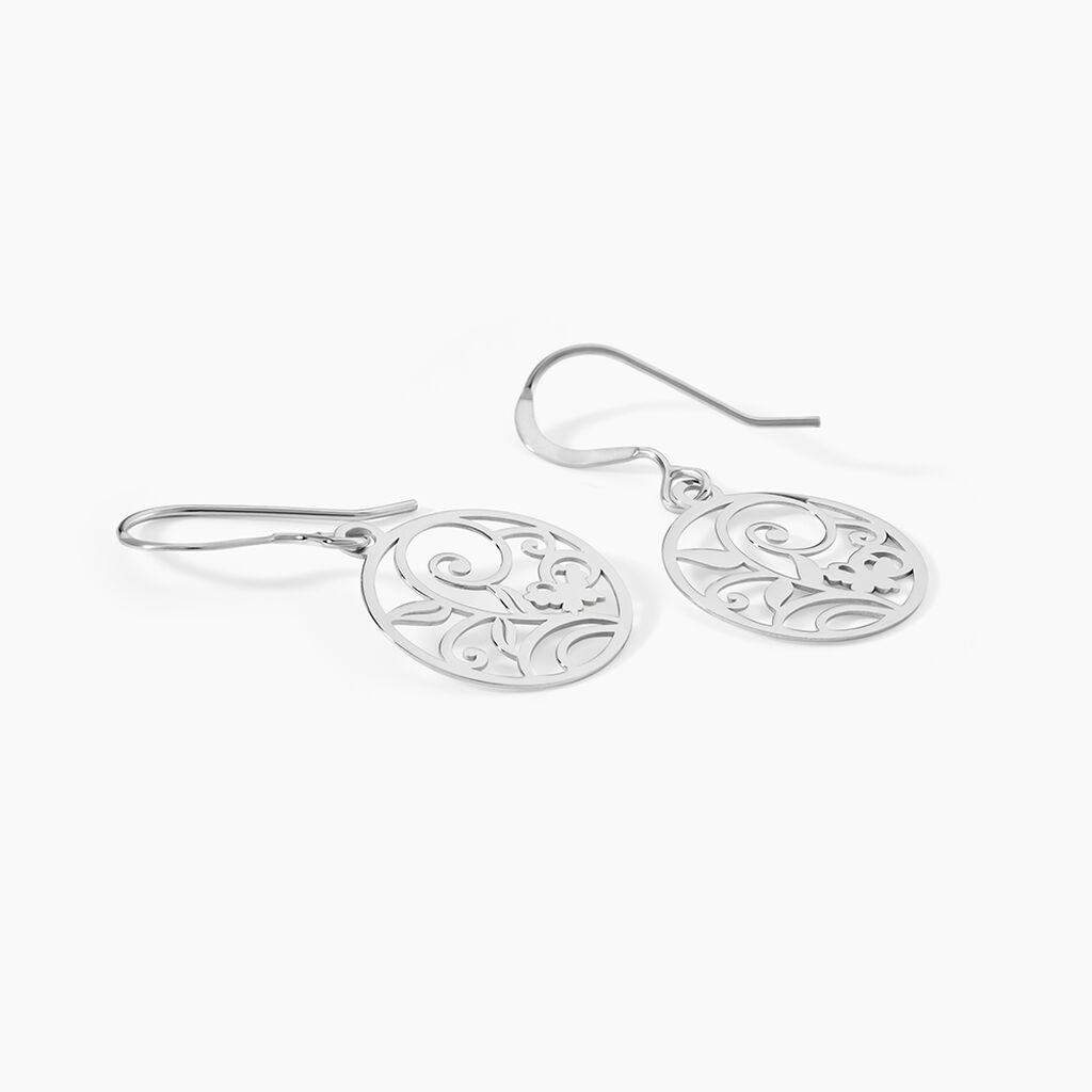 Boucles D'oreilles Pendantes Hita Argent Blanc - Boucles d'oreilles fantaisie Femme | Histoire d&rsquo;Or
