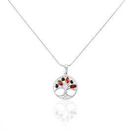 Collier Argent Blanc Odaya Ambre - Colliers fantaisie Femme | Histoire d’Or