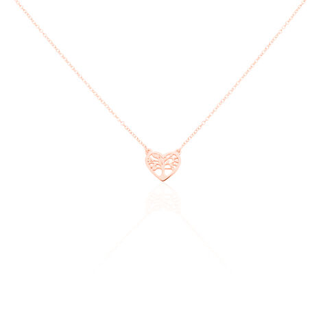Collier Elwenn Argent Rose - Colliers Coeur Femme | Histoire d’Or