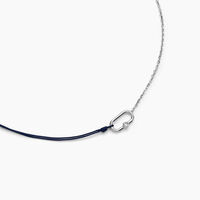 Collier Infini Pop Argent Blanc Oxyde De Zirconium