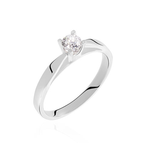 Bague Solitaire Celina Or Blanc Diamant - Bagues solitaires Femme | Histoire d’Or