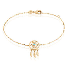 Bracelet Attrape Reves Plaque Or Jaune Pierre De Synthese - Bracelets fantaisie Femme | Histoire d’Or