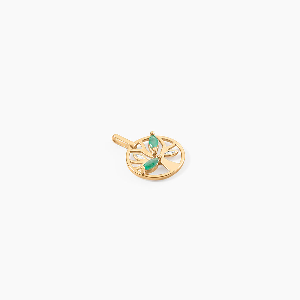 Collier Godolieba Or Jaune Emeraude - Pendentifs Femme | Histoire d&rsquo;Or