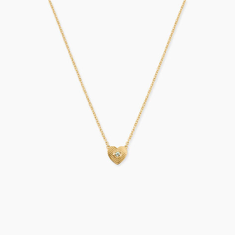 Collier Beileag Argent Dor&eacute; A L'Or 750/1000 Topaze - Bijoux avec pierres Femme | Histoire d&rsquo;Or