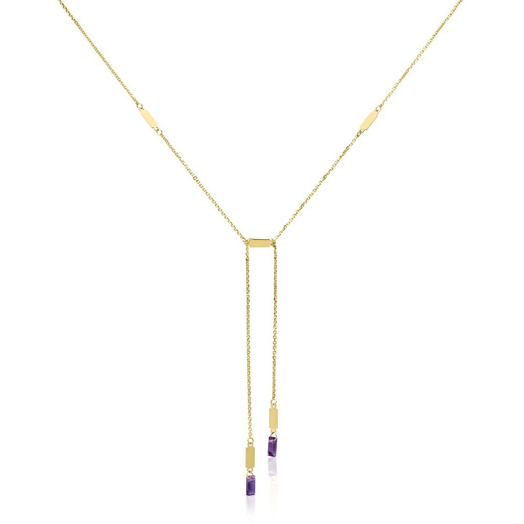 Collier Lavender Or Jaune Am&eacute;thyste - Colliers Femme | Histoire d&rsquo;Or