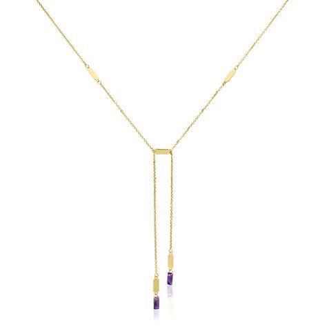 Collier Lavender Or Jaune Am&eacute;thyste - Colliers Femme | Histoire d&rsquo;Or