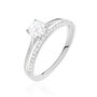 Bague Solitaire Anatoline Or Blanc Oxyde De Zirconium