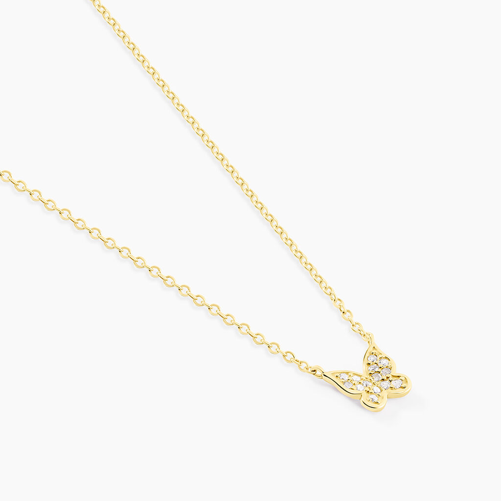 Collier Court Argent Rose Anne-lise Oxyde De Zirconium - Ras de cou Femme | Histoire d’Or