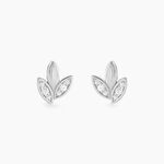 Boucles D'oreilles Puces Tihana Argent Blanc Oxyde De Zirconium - Boucles d'oreilles fantaisie Femme | Histoire d&rsquo;Or