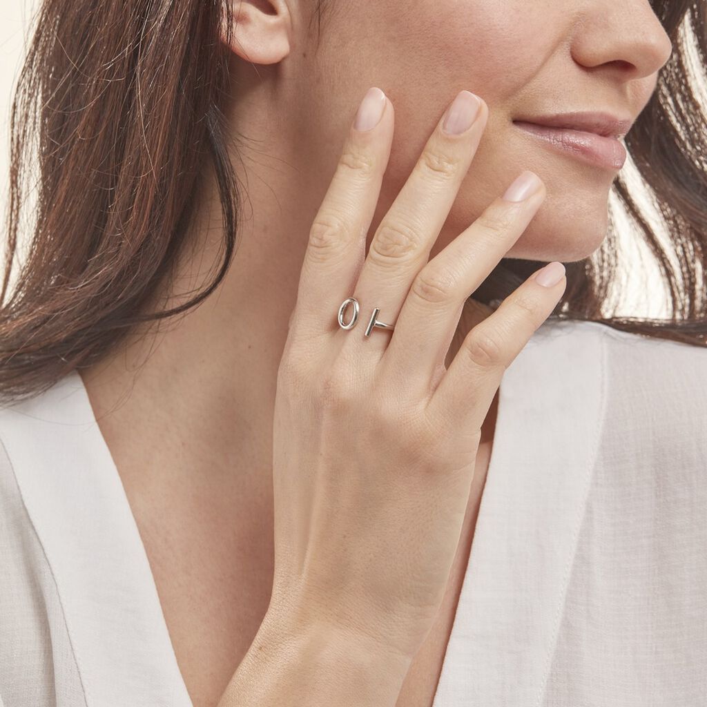 Bague Marie-capucine Argent Blanc - Bagues fantaisie Femme | Histoire d’Or