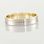 Alliance Marcio Ruban Plat Or Bicolore - Alliances Unisex | Histoire d&rsquo;Or