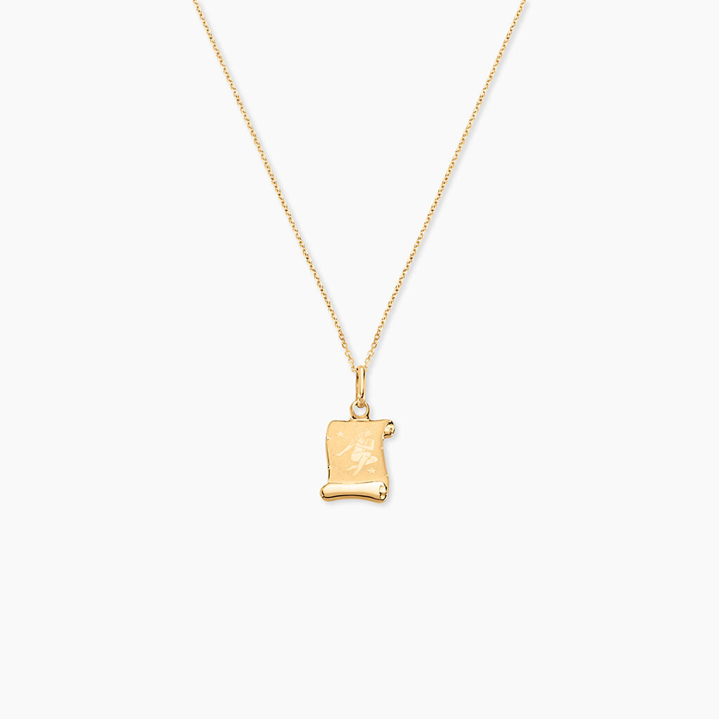 Pendentif Lamie Zodiaque Parchemin Or Jaune - Pendentifs Communion Famille | Histoire d&rsquo;Or