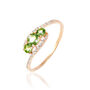 Bague Chloe Or Rose Péridot Et Diamant