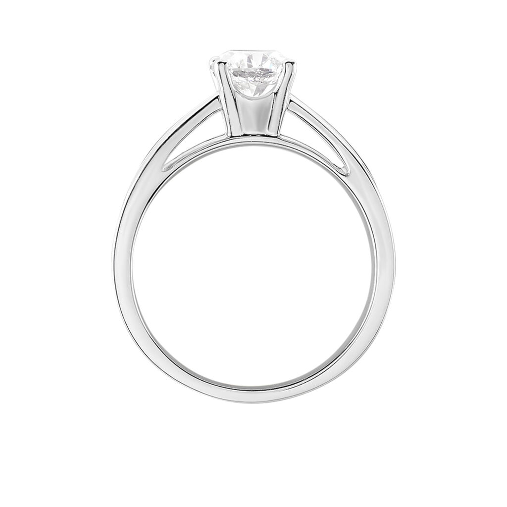 Bague Solitaire Iris Or Blanc Diamant - Bagues solitaires Femme | Histoire d’Or
