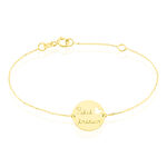 Bracelet Benedicte Message Or Jaune - Bracelets Naissance Enfant | Histoire d&rsquo;Or