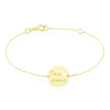 Bracelet Benedicte Message Or Jaune Bracelet Benedicte Message Or Jaune