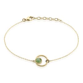 Bracelet Amalthea Plaqué Or Doré Aventurine Vert - Bracelets fantaisie Femme | Histoire d’Or