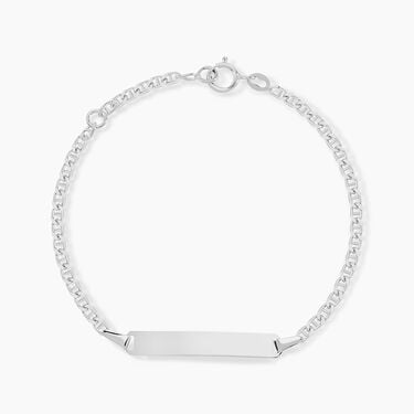 Bracelet Identité Fanelia Or Blanc Bracelet Identité Fanelia Or Blanc