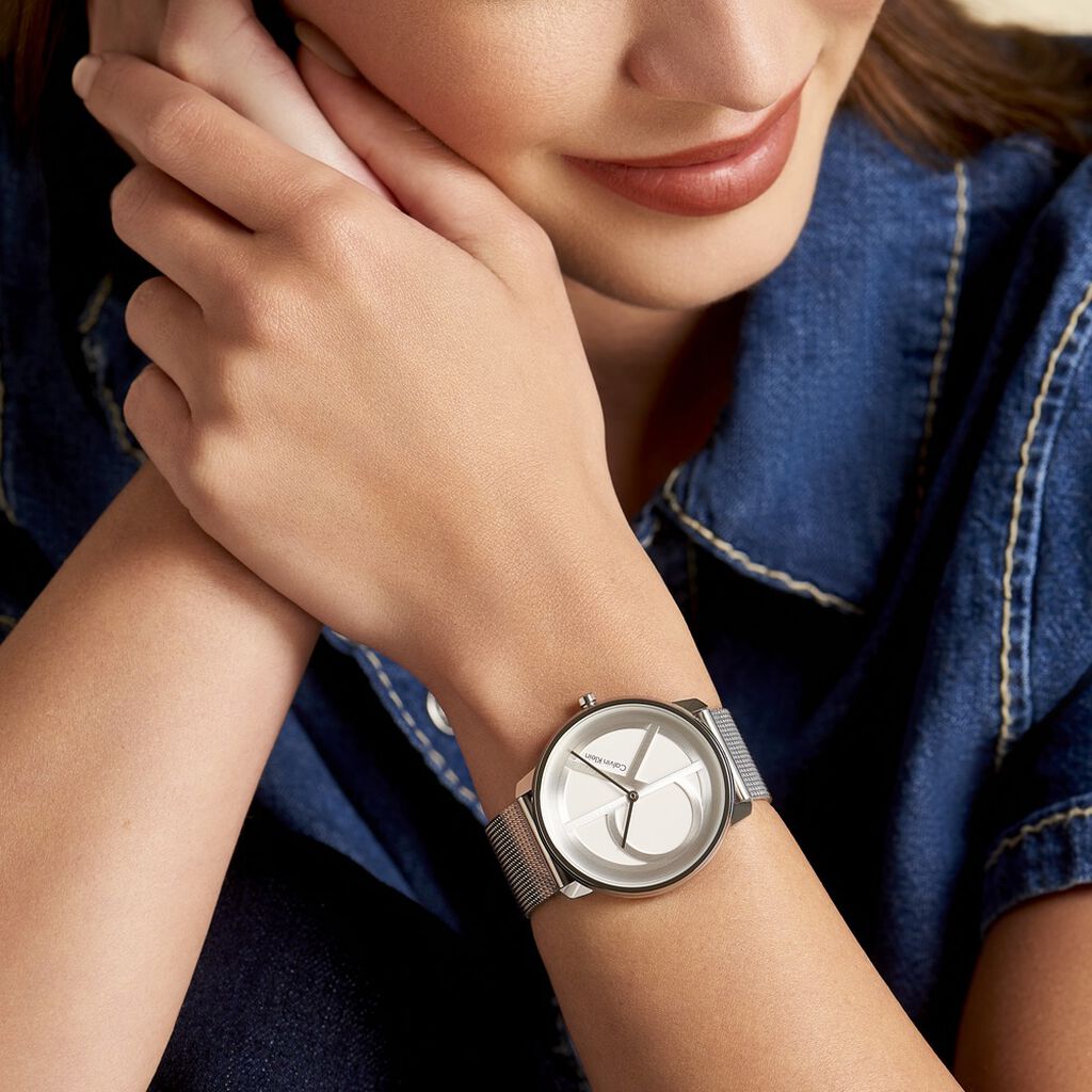 Montre Calvin Klein Iconic Mesh Argent - Montres Femme | Histoire d’Or