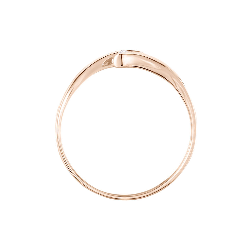 Solitaire Or Rose Camilia Oxyde De Zirconium - Bagues solitaires Femme | Histoire d’Or