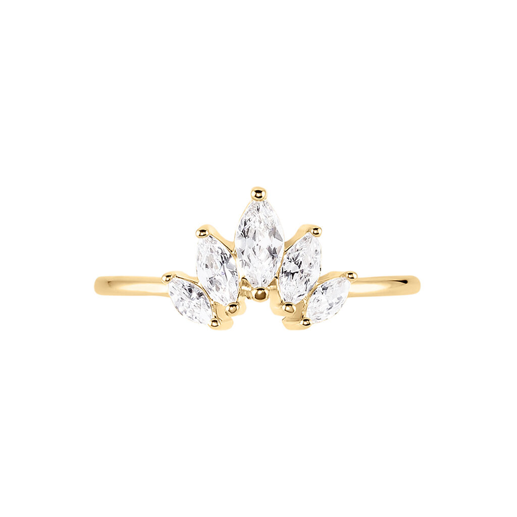Bague Amazonia Plaqué Or Jaune Oxyde De Zirconium - Bagues avec pierre Femme | Histoire d’Or