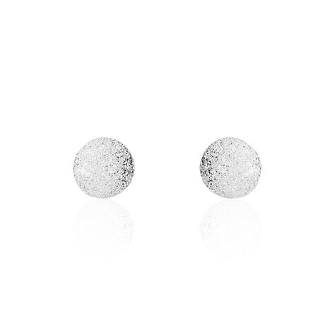 Boucles D'oreilles Puces Ayana Argent Blanc - Boucles d'oreilles fantaisie Femme | Histoire d’Or