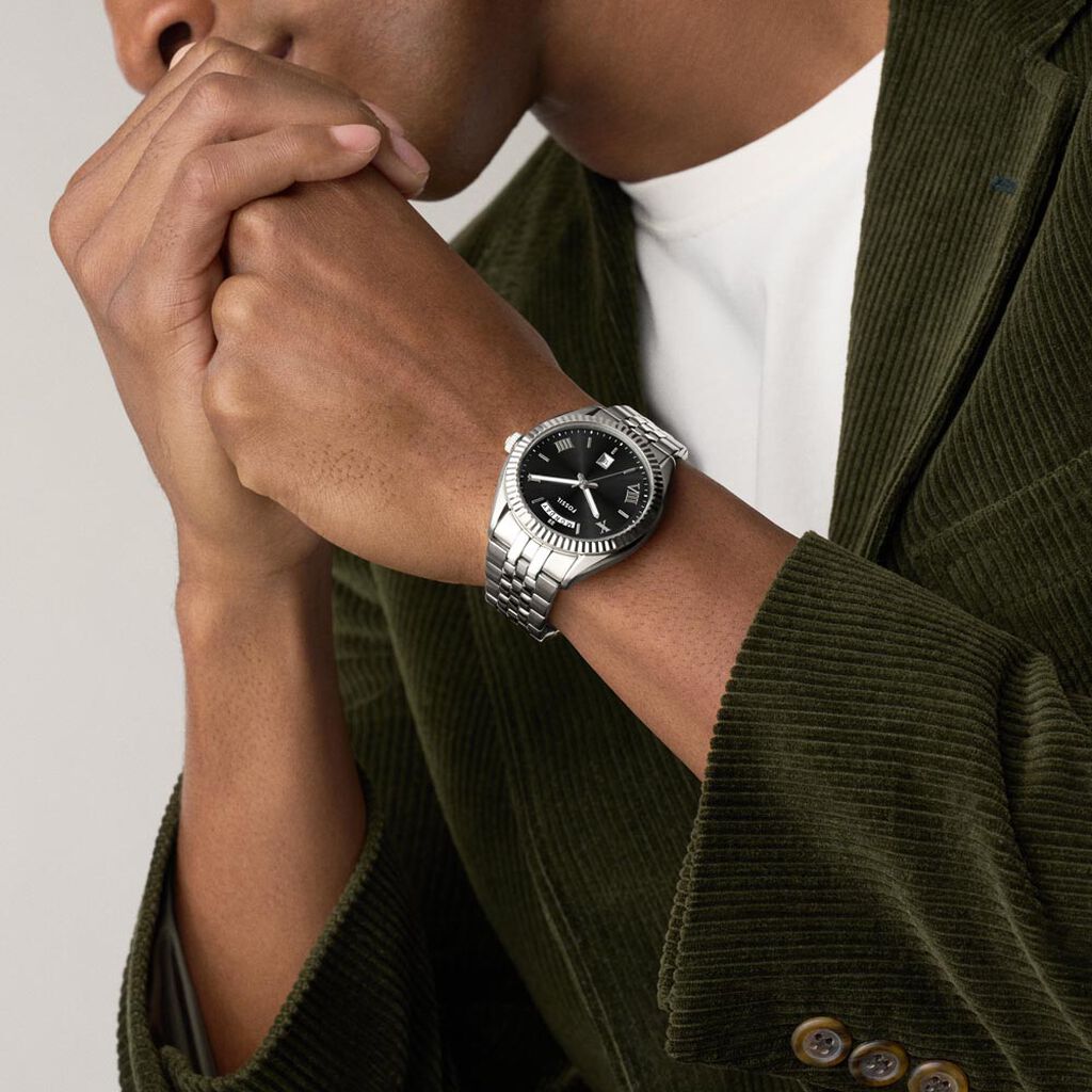 Montre Fossil Campbell Noir - Montres Homme | Histoire d’Or