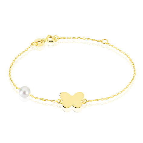 Bracelet Aurida Papillon Or Jaune Perle De Culture - Bracelets Enfant | Histoire d’Or