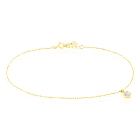 Cha&icirc;ne De Cheville Valentiane Or Jaune Oxyde De Zirconium - Cha&icirc;nes de cheville Femme | Histoire d&rsquo;Or