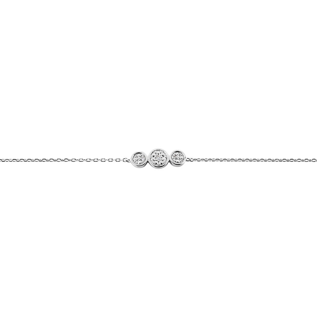 Bracelet Or Blanc Abital Diamants - Bracelets Femme | Histoire d&rsquo;Or