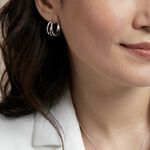 Cr&eacute;oles Shae Argent Blanc - Boucles d'oreilles cr&eacute;oles Femme | Histoire d&rsquo;Or
