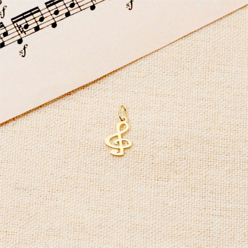 Pendentif Fausta Musique Or Jaune - Pendentifs Famille | Histoire d’Or